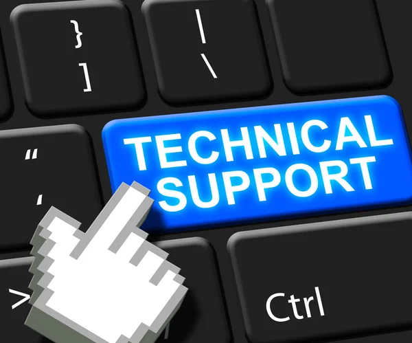 Technical Support Key Shows Help 3d Illustration — Stock Photo, Image