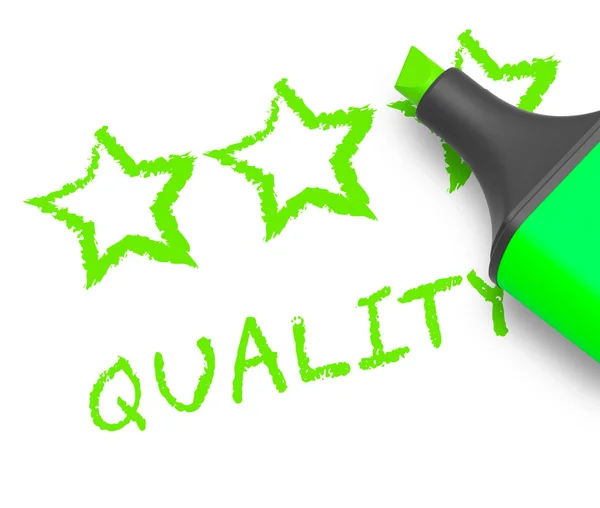 Quality Stars signifie enquête d'approbation Illustration 3d — Photo