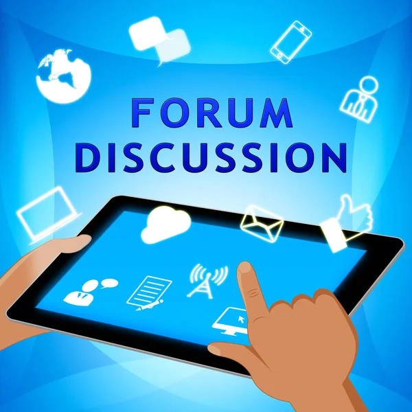 Forum diskussionsikoner visar gemenskapen 3d Illustration — Stockfoto