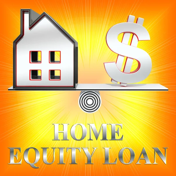 Home Equity Loan Mostra Capitale Lending 3d Rendering — Foto Stock