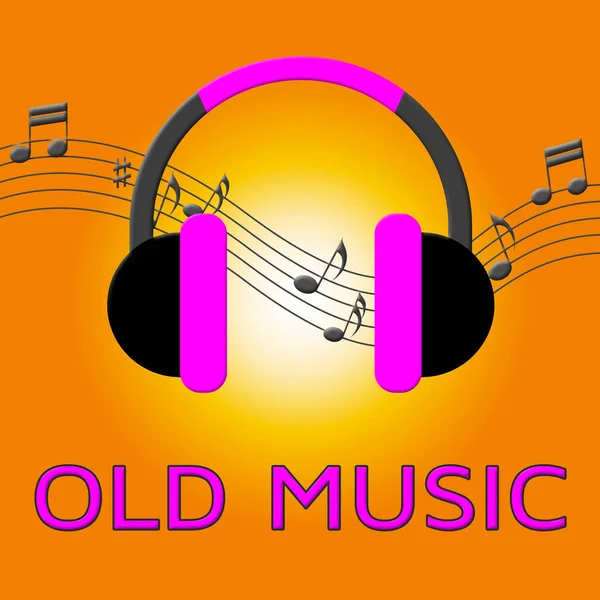 Oude muziek klassiekers uit het verleden 3d illustratie — Stockfoto