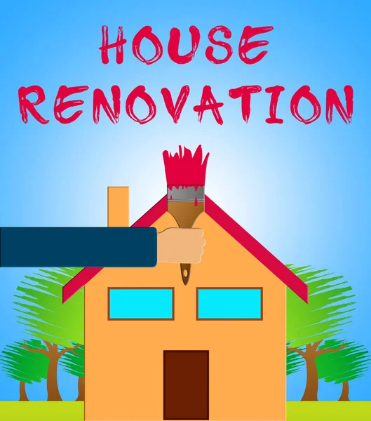 House Renovation Means Home Improvement 3d Illustration — Stock Photo, Image