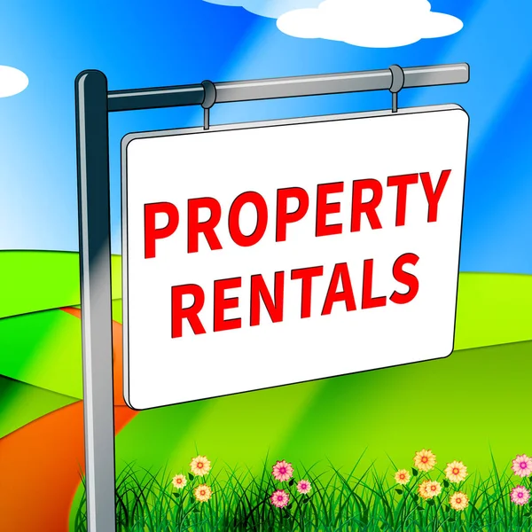 Property Rentals Shows Real Estate 3d Illustration — Stock Photo, Image