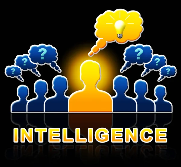 Inteligencji osób reprezentujących zdolności intelektualnych 3d ilust — Zdjęcie stockowe