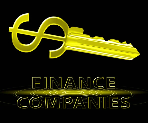 Finance Companies Means Financial Corporations 3d Illustration — Stock Photo, Image