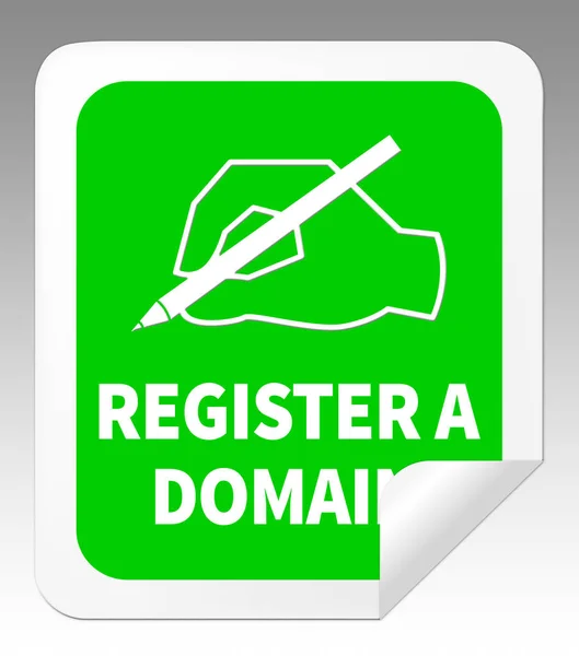 Register A Domain Menandakan Masuk 3d Illustration — Stok Foto