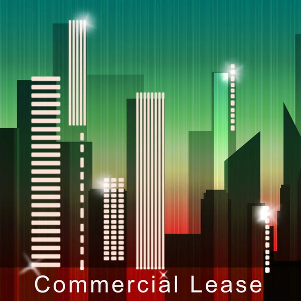 Umowy dzierżawy oznacza Real Estate leasing 3d ilustracja — Zdjęcie stockowe
