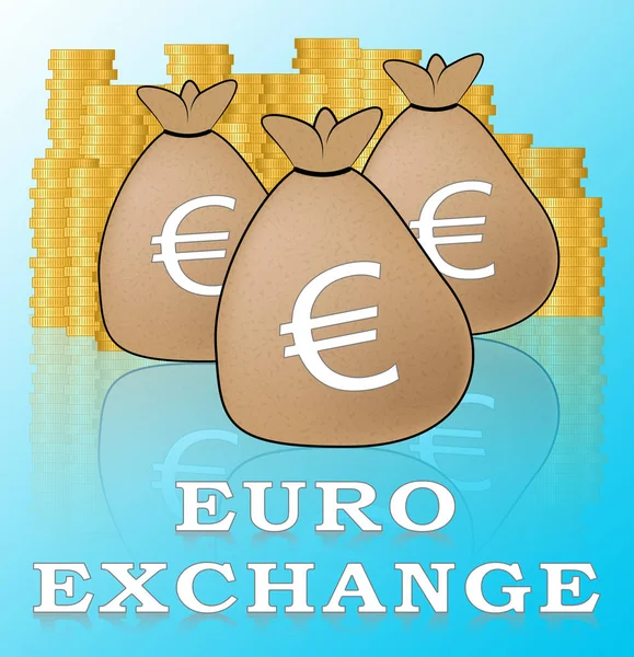 Euro Exchange Signification Europe Forex Illustration 3d — Photo