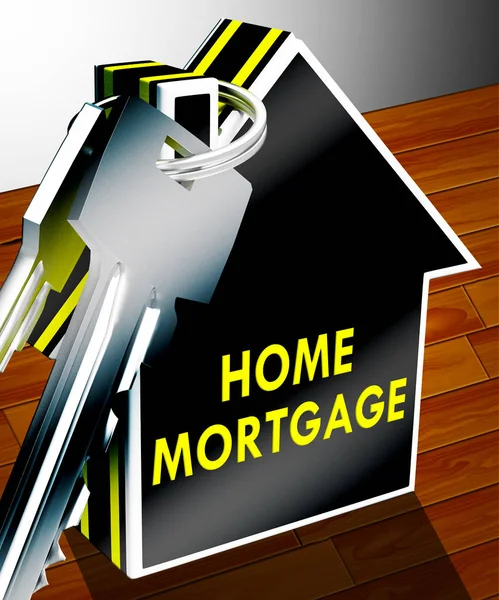 Home Mortgage Displays House Loan 3d Rendering — Stock Photo, Image