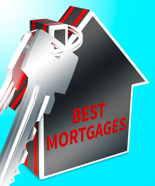 Mejor hipoteca representa bienes raíces 3d renderizado — Foto de Stock