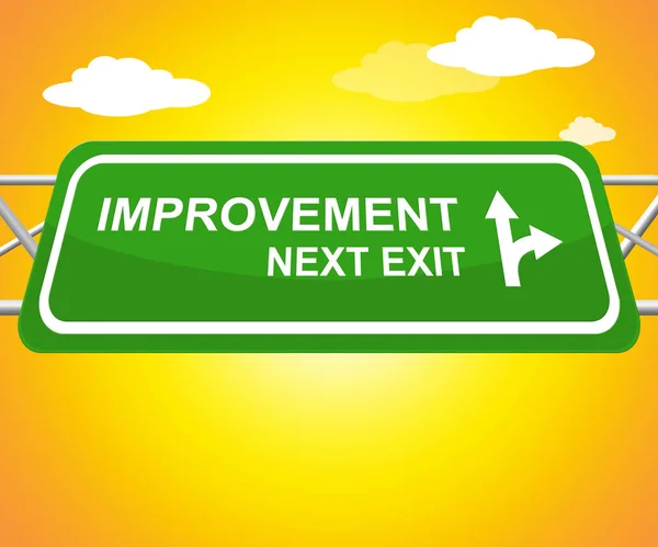 Improvement Sign Showing Progress Growth 3d Illustration — Stock Photo, Image