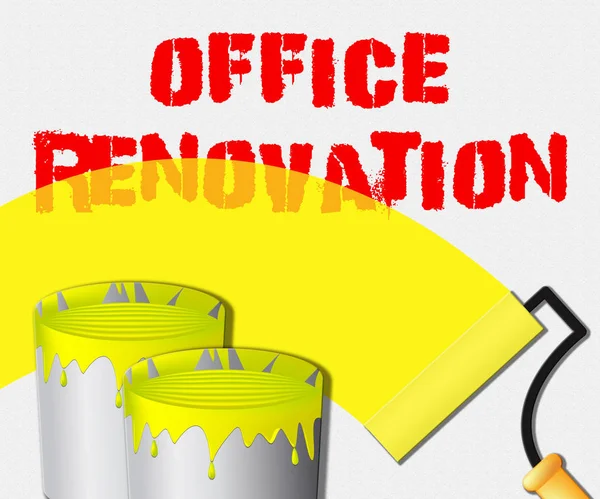 Office Renovation Displays Company Upgrading 3d Illustration — Stock Photo, Image