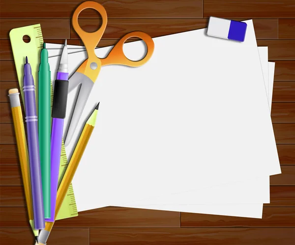 Papel em branco mostrando Copyspace Notepad ilustração 3d — Fotografia de Stock