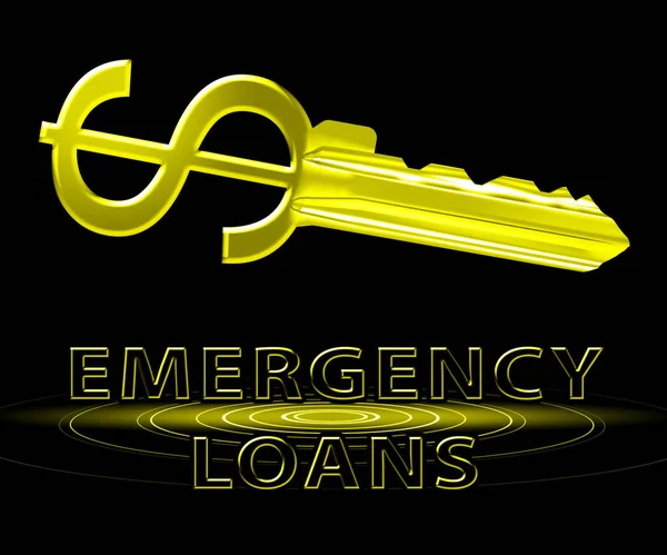 Emergency Loans Means Urgent Credit 3d Illustration — Stock Photo, Image