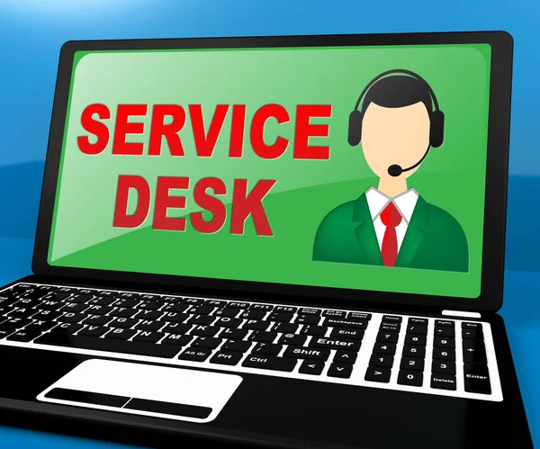 Service Desk oznacza wsparcie 3d ilustracja — Zdjęcie stockowe
