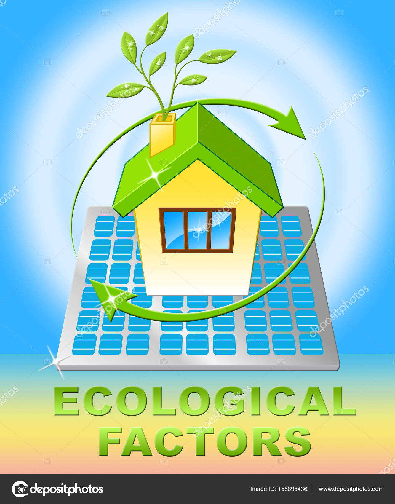 Ecological Factors Displays Eco Points 3d Illustration — Stock Photo