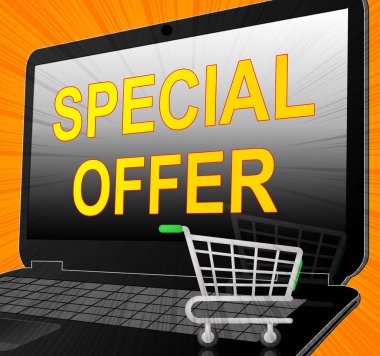 Özel Fırsat temsil eden büyük indirimleri 3d çizim