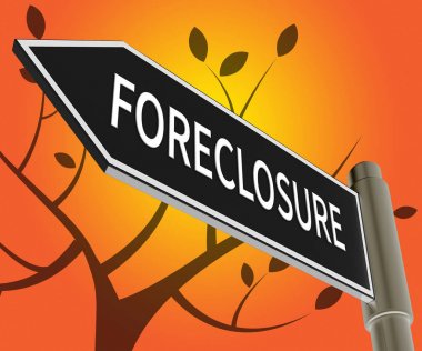 Ev Foreclosure anlamı Repossession ve satış 3d çizim