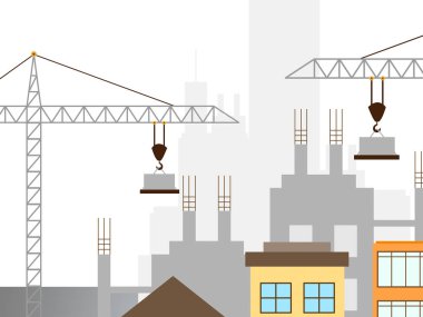 Apartman inşaat temsil kınamak 3d Illustratio