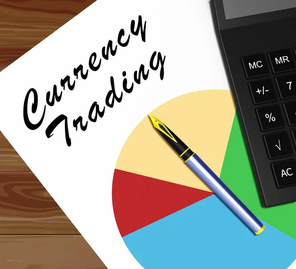 Currency Trading Meaning Foreign Exchange 3d Illustration — Stok Foto