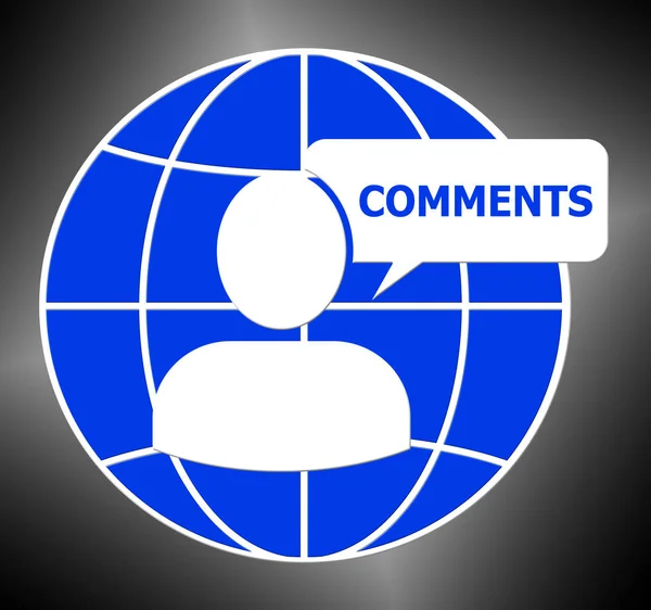 Comments Icon Shows Feedback Report 3d Illustration — Stock Photo, Image