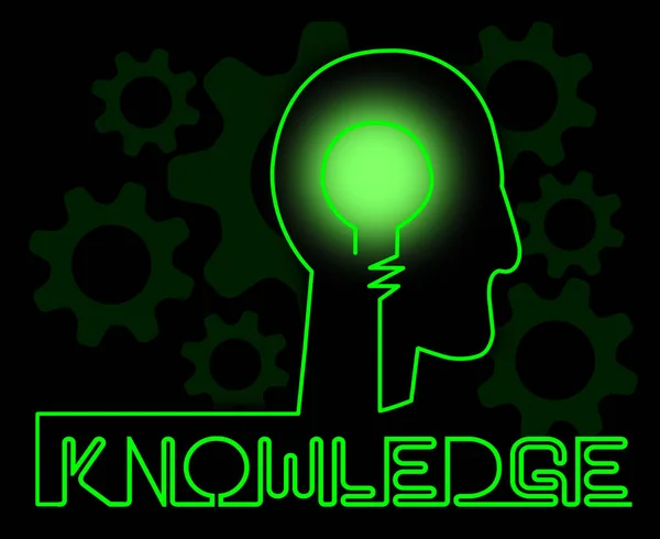 Knowledge Brain Showing Know How And Wisdom — Stock Photo, Image