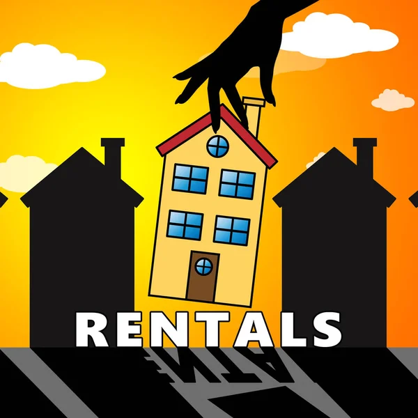 Property Rentals Means Real Estate 3d Illustration — Stock Photo, Image