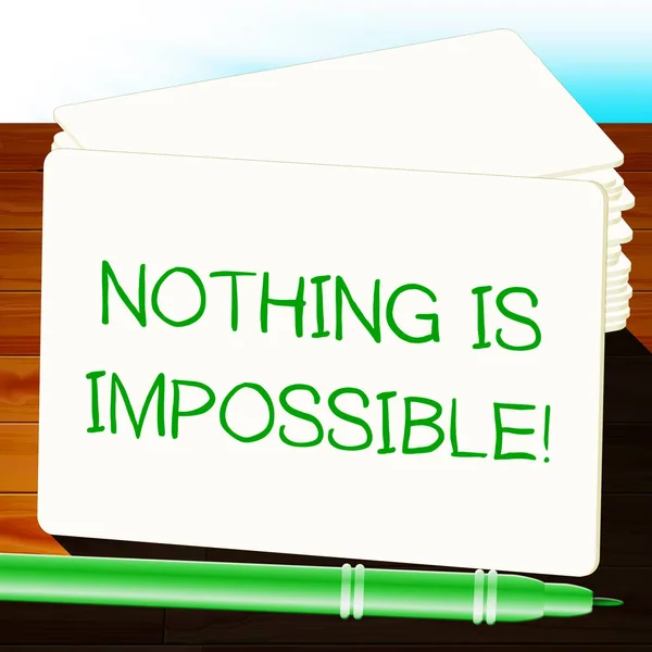 Nada es imposible Mensaje Nota Papel Ilustración 3d — Foto de Stock