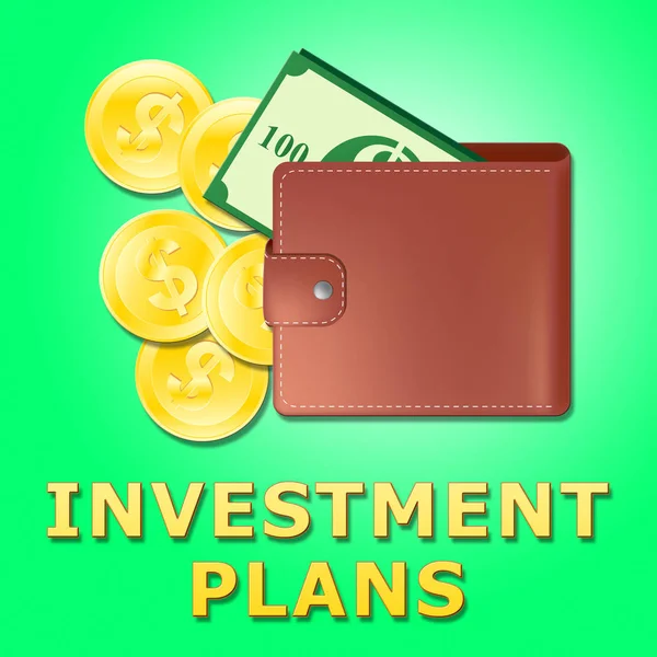 Investment Plans Meaning Investing Schemes — Stock Photo, Image