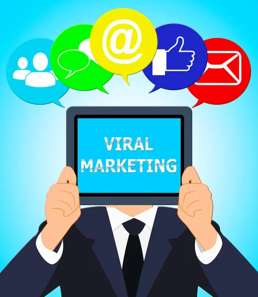 Virale Marketing toont sociale Media 3d illustratie — Stockfoto