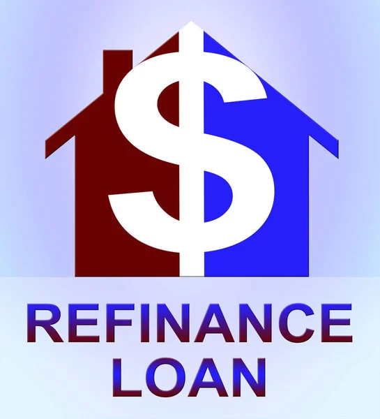 Refinanzierung Darlehen stellt Eigenkapital Hypothek 3d Illustration — Stockfoto