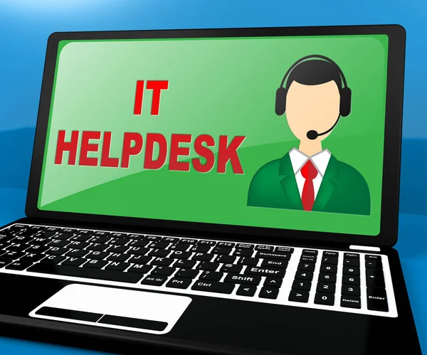 Det Helpdesk visar informationsteknik 3d Illustration — Stockfoto