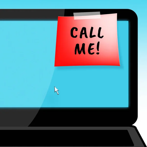 Call Me Shows Talk To Us 3d ILlustration — Stock Photo, Image