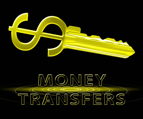 Transferências de dinheiro significa pagamento online ilustração 3d — Fotografia de Stock