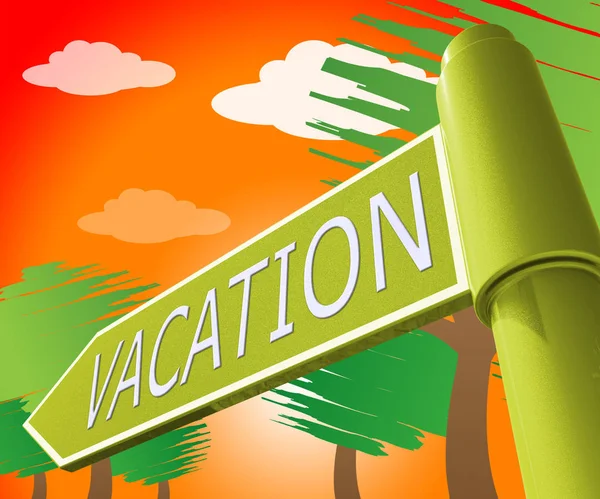 Vacation Travel Representing Holiday Journey 3d Illustration — Stock Photo, Image