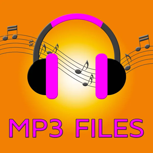 Mp3 文件显示旋律听 3d 图 — 图库照片