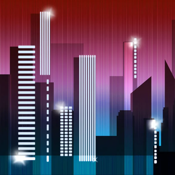 Skyscraper Buildings Shows Building Cityscape 3d Illustration — Stock Photo, Image