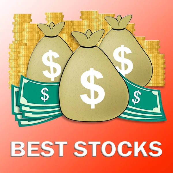 Melhores ações significando Top Shares 3D Ilustração — Fotografia de Stock