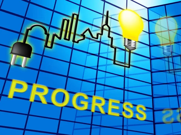 Progress Symbol Shows Betterment Headway 3d Illustration — Stock Photo, Image