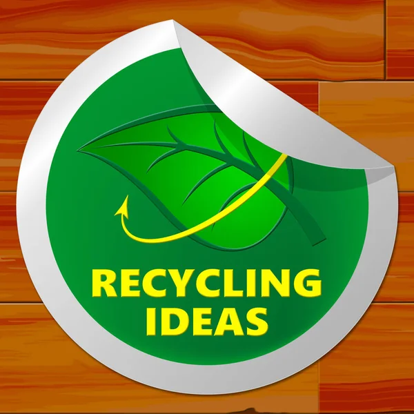 Idéias de reciclagem mostrando Eco Planos Ilustração 3d — Fotografia de Stock
