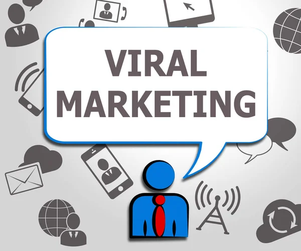 Virales Marketing bedeutet soziale Medien 3D Illustration — Stockfoto