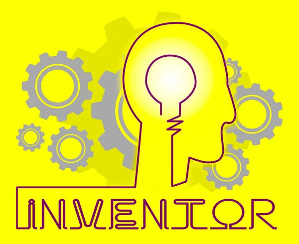 Inventor Cogs Means Innovating Invents And Innovating — Stock Photo, Image