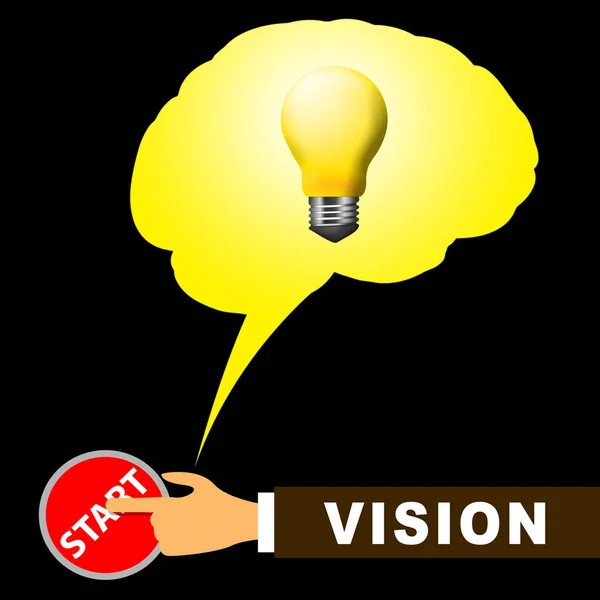 Vision látványshow vállalati tervezés 3D-s illusztráció — Stock Fotó