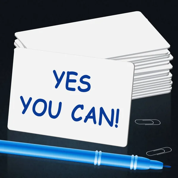 Yes You Can Meaning All Right 3d Illustration — Stock Photo, Image