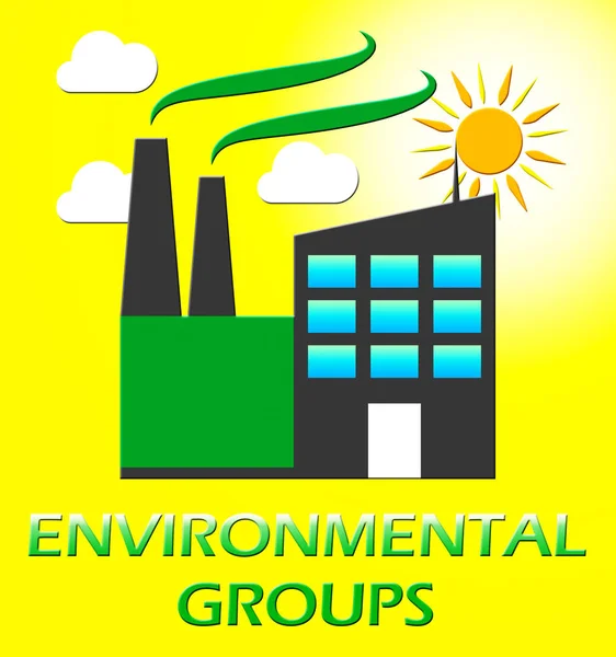 Environmental Groups Represents Eco Organizations 3d Illustratio — Stock Photo, Image