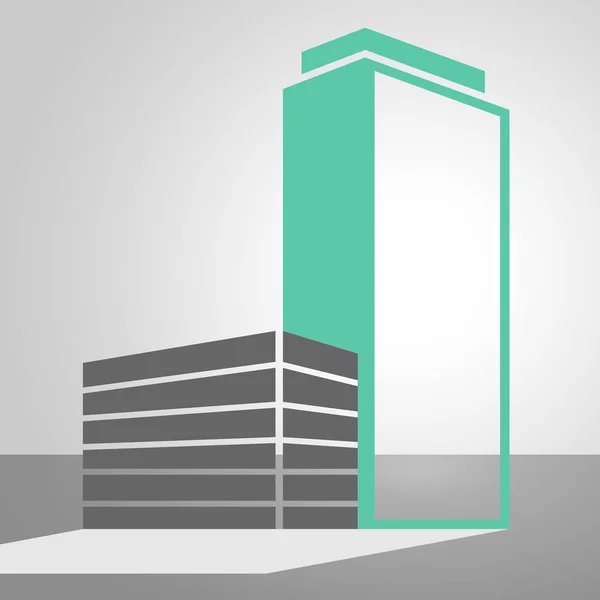 Office Building Icon Meaning City 3d illustration — Stock Photo, Image