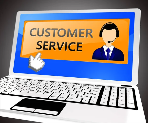 Customer Service Means Support Assistance 3d Illustration — Stock Photo, Image