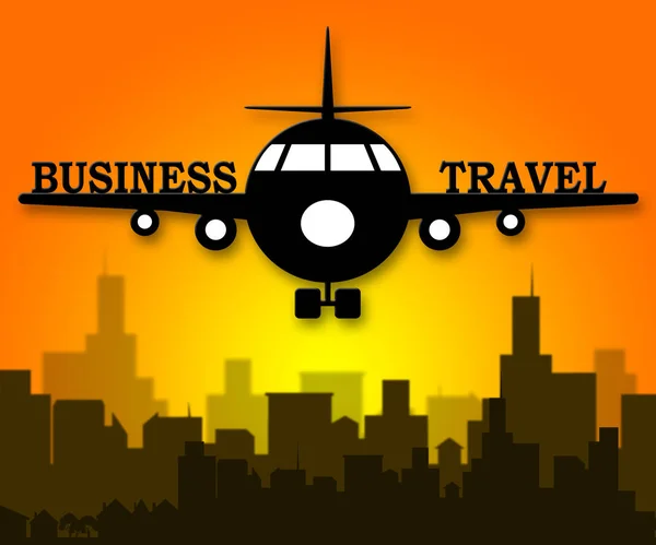 Business Travel Meaning Corporate Tours 3d Illustration — Stock Photo, Image
