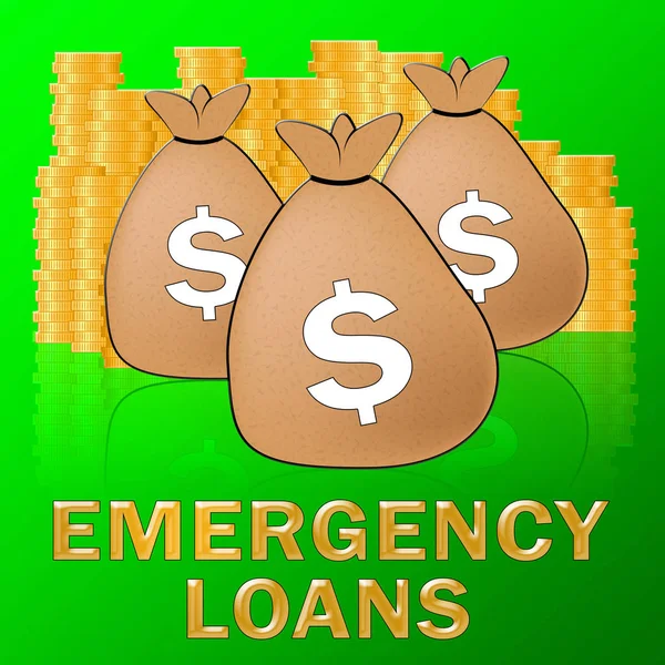 Emergency Loans Means Urgent Credit 3d Illustration — Stock Photo, Image