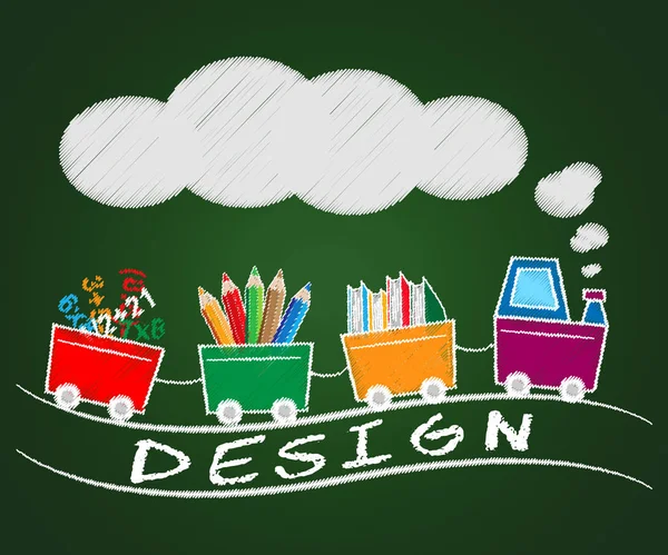 Creatief ontwerp betekent grafische innovatie 3d illustratie — Stockfoto